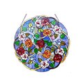 Chloe Lighting Chloe CH1P908PF24-GPN 24 in. Lighting Shreveport Tiffany Glass Roses Window Panel - Antique Brass CH1P908PF24-GPN